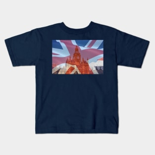 Big Ben Clock And Union Jack Flag, London, UK Kids T-Shirt